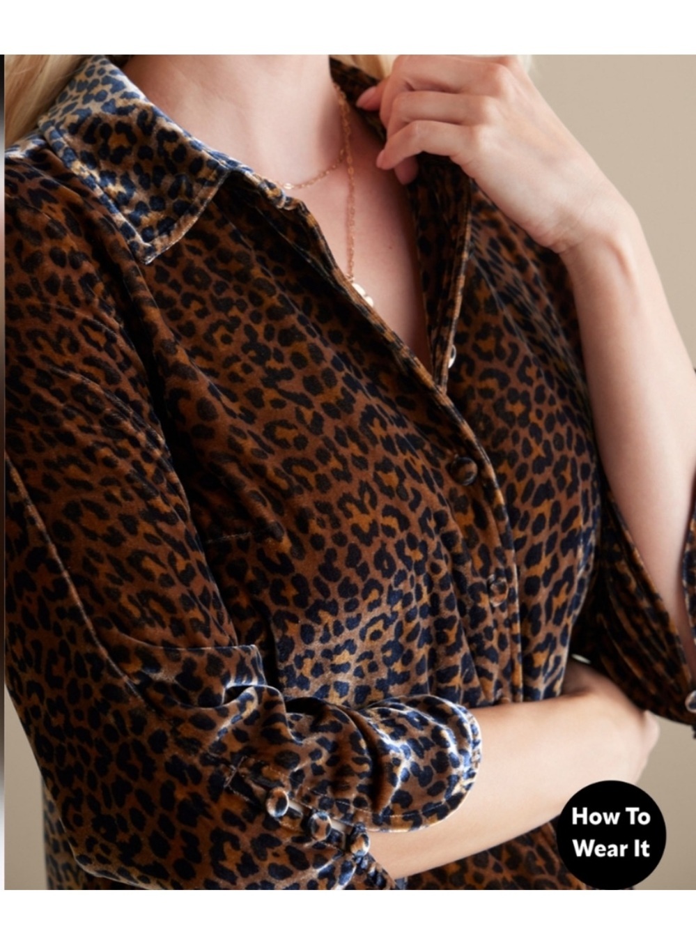 Soft Surroundings Icon Silk
Velvet Poets Leopard Cheetah Tunic Shirt Blouse - Picture 4 of 13